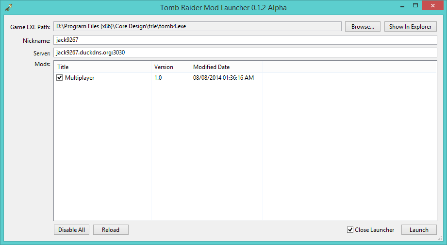 Tomb Raider Mod Launcher